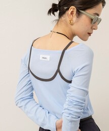 MAQWEL（マクウェル）の「【MAQWEL/マクウェル】ウォッシャブルレイヤードプルオーバー（Tシャツ/カットソー）」
