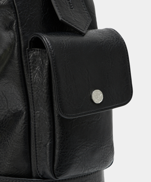 ETRE AU SOMMET（エトレオソメ）の「Strap Belt Eyelet Cross Big Bag (Black)（ショルダーバッグ・レディース・その他・FREE）」の7枚目の写真