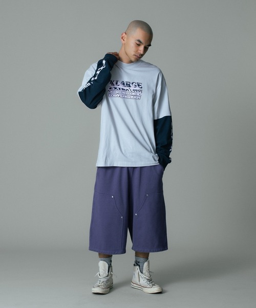 XLARGE(エクストララージ)の「EXTRALARGE LAYERED L/S TEE(Tシャツ/カットソー・メンズ・グレー/ブラック/ベージュ・S/M/L/XL)」の11枚目の写真