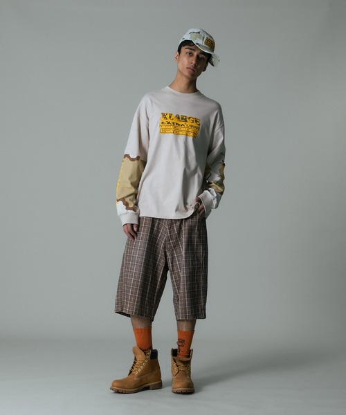 XLARGE(エクストララージ)の「EXTRALARGE LAYERED L/S TEE(Tシャツ/カットソー・メンズ・グレー/ブラック/ベージュ・S/M/L/XL)」の8枚目の写真