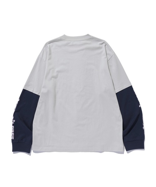 XLARGE(エクストララージ)の「EXTRALARGE LAYERED L/S TEE(Tシャツ/カットソー・メンズ・グレー/ブラック/ベージュ・S/M/L/XL)」の7枚目の写真