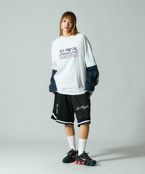 XLARGE(エクストララージ)の「EXTRALARGE LAYERED L/S TEE(Tシャツ/カットソー・メンズ・グレー/ブラック/ベージュ・S/M/L/XL)」の15枚目の写真