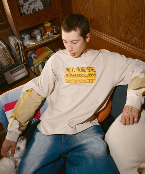 XLARGE(エクストララージ)の「EXTRALARGE LAYERED L/S TEE(Tシャツ/カットソー・メンズ・グレー/ブラック/ベージュ・S/M/L/XL)」の17枚目の写真