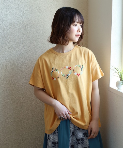 Emago（イマゴ）の「EMAGO ﾋﾟｸﾙｽﾌﾟﾘﾝﾄﾄﾞﾙﾏﾝT 半袖（Tシャツ/カットソー・レディース・ブラック/オレンジ/ホワイト・FREE）」の3枚目の写真