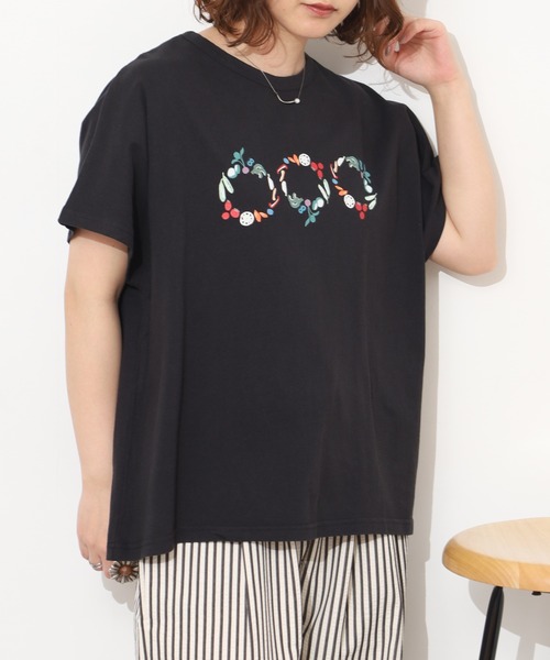 Emago（イマゴ）の「EMAGO ﾋﾟｸﾙｽﾌﾟﾘﾝﾄﾄﾞﾙﾏﾝT 半袖（Tシャツ/カットソー・レディース・ブラック/オレンジ/ホワイト・FREE）」の2枚目の写真
