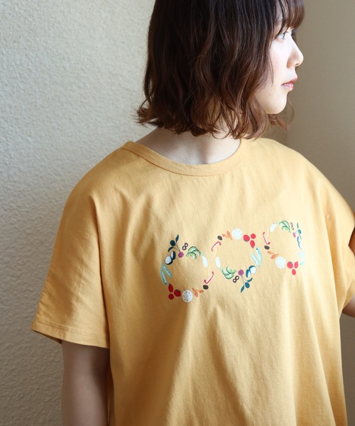 Emago（イマゴ）の「EMAGO ﾋﾟｸﾙｽﾌﾟﾘﾝﾄﾄﾞﾙﾏﾝT 半袖（Tシャツ/カットソー・レディース・ブラック/オレンジ/ホワイト・FREE）」の9枚目の写真