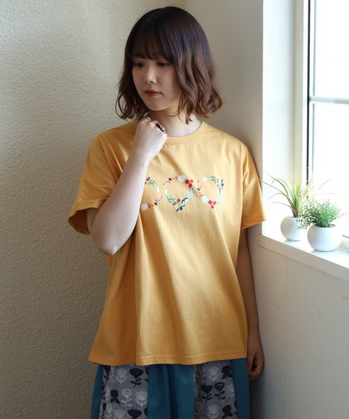 Emago（イマゴ）の「EMAGO ﾋﾟｸﾙｽﾌﾟﾘﾝﾄﾄﾞﾙﾏﾝT 半袖（Tシャツ/カットソー・レディース・ブラック/オレンジ/ホワイト・FREE）」の7枚目の写真