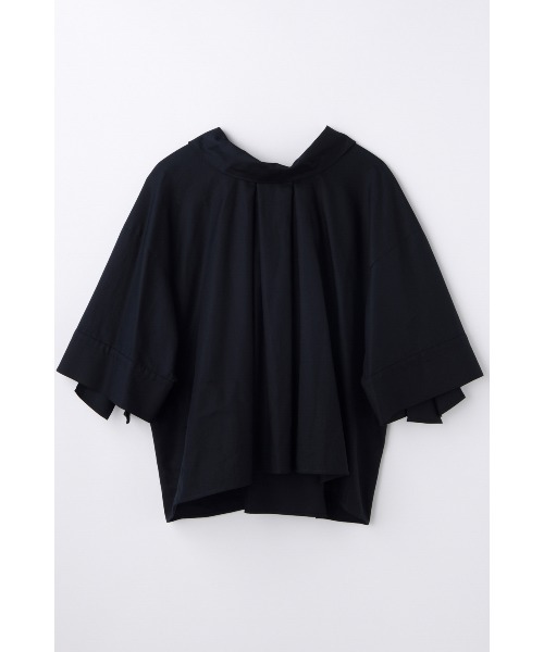 ENFOLD(エンフォルド)の「HIGH-NECK BLOUSE(シャツ/ブラウス・レディース・ホワイト/ダークネイビー・38)」の9枚目の写真