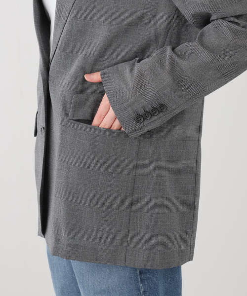 SLOBE IENA（スローブイエナ）の「クリスピーシアーテーラードジャケット（テーラードジャケット・レディース・チャコールグレー・FREE）」の5枚目の写真