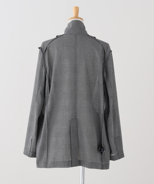 SLOBE IENA（スローブイエナ）の「クリスピーシアーテーラードジャケット（テーラードジャケット・レディース・チャコールグレー・FREE）」の8枚目の写真