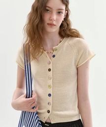 Fano Studios（ファノ ストゥディオズ）の「カラーシェルボタン サマーニット カーディガン FX26S032【Fano Studios】【2026SS】（カーディガン/ボレロ）」