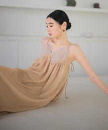 LAULEN | embroidery tulle cami dress / ケミカルレースロングキャミソールワンピース(ワンピース)