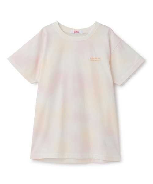 PINK-latte（ピンクラテ）の「【接触冷感】タイダイ柄くまちゃんTシャツ（Tシャツ/カットソー・キッズ・ライトグレー/ライトオレンジ系/ミント/ラベンダー・140cm/130cm/160cm/150cm/120cm）」の12枚目の写真