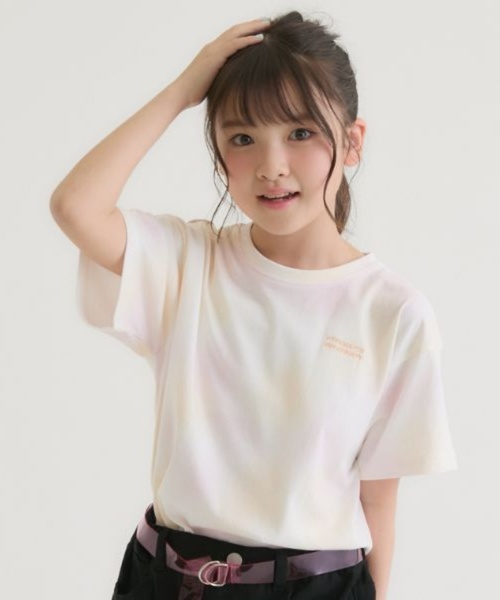 PINK-latte（ピンクラテ）の「【接触冷感】タイダイ柄くまちゃんTシャツ（Tシャツ/カットソー・キッズ・ライトグレー/ライトオレンジ系/ミント/ラベンダー・140cm/130cm/160cm/150cm/120cm）」の20枚目の写真