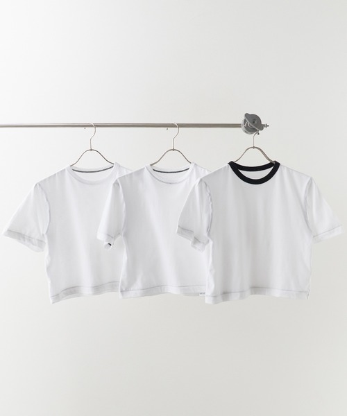 Hanes/ヘインズ 3P シングルステッチ リバーシブル クルーネックTee