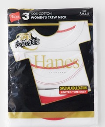 Hanes/ヘインズ 3P シングルステッチ リバーシブル クルーネックTee 秋 秋服 2026年秋冬