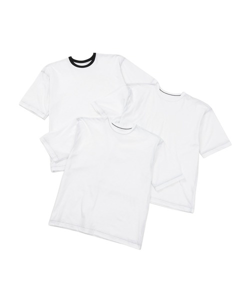 HANES(ヘインズ)の「Hanes/ヘインズ 3P シングルステッチ リバーシブル クルーネックTee 秋 秋服 2026年秋冬(Tシャツ/カットソー・レディース・ブラック/ホワイト系その他/ホワイト系その他2・S/M/L)」の4枚目の写真