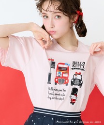 【HELLO KITTY】ハローキティ ロンドンプリント刺繍Tシャツ