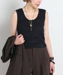 AP STUDIO | リブVネックタンク(タンクトップ)