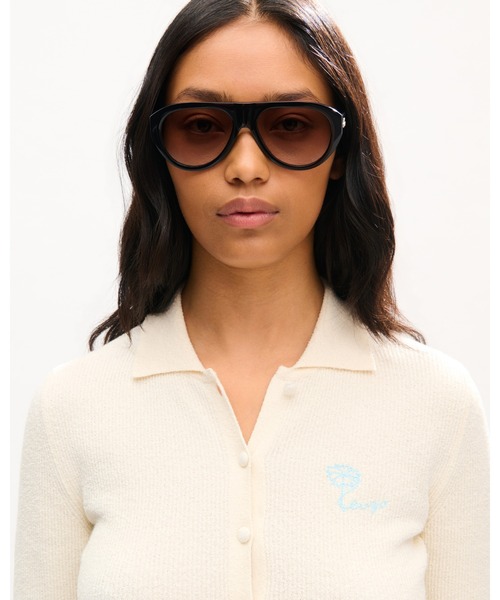KENZO(ケンゾー)の「'KENZO Tulip' エンブロイダリー カーディガン イン スポンジー コットン(カーディガン/ボレロ・レディース・ベージュ系その他・X-SMALL/SMALL/MEDIUM)」の3枚目の写真