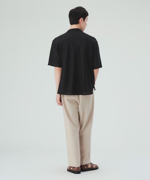 BEAMS HEART(ビームスハート)の「【8/6値下げ】メッシュレース オープンカラーシャツ(シャツ/ブラウス・メンズ・ブラウン/ブラック・SMALL/MEDIUM/LARGE)」の4枚目の写真