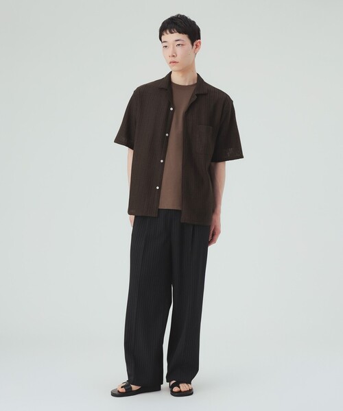BEAMS HEART(ビームスハート)の「【8/6値下げ】メッシュレース オープンカラーシャツ(シャツ/ブラウス・メンズ・ブラウン/ブラック・SMALL/MEDIUM/LARGE)」の9枚目の写真