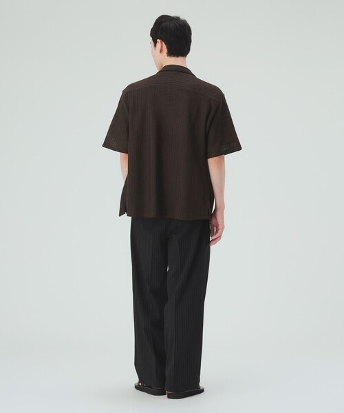 BEAMS HEART(ビームスハート)の「【8/6値下げ】メッシュレース オープンカラーシャツ(シャツ/ブラウス・メンズ・ブラウン/ブラック・SMALL/MEDIUM/LARGE)」の10枚目の写真