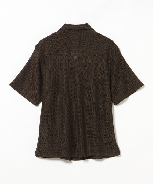 BEAMS HEART(ビームスハート)の「【8/6値下げ】メッシュレース オープンカラーシャツ(シャツ/ブラウス・メンズ・ブラウン/ブラック・SMALL/MEDIUM/LARGE)」の15枚目の写真