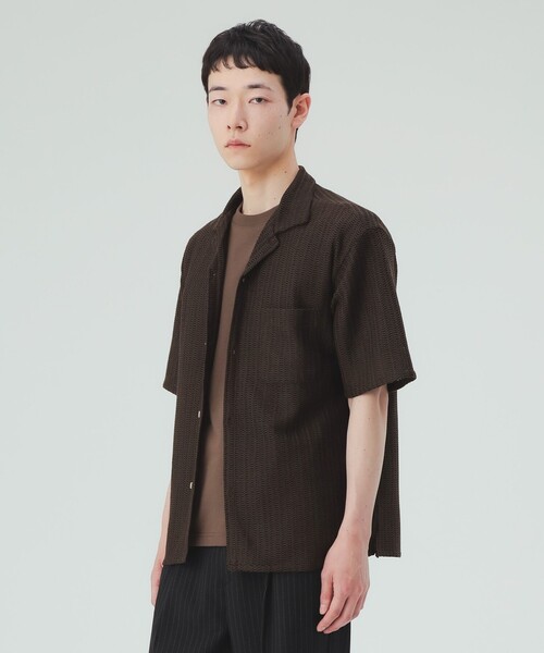 BEAMS HEART(ビームスハート)の「【8/6値下げ】メッシュレース オープンカラーシャツ(シャツ/ブラウス・メンズ・ブラウン/ブラック・SMALL/MEDIUM/LARGE)」の20枚目の写真