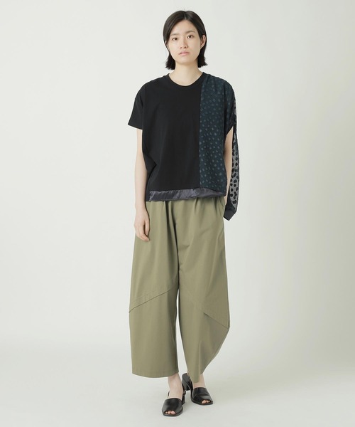 ZUCCa(ズッカ)の「CUT JACQUARD DOCKING / Tシャツ(Tシャツ/カットソー・レディース・ネイビー・M size)」の6枚目の写真