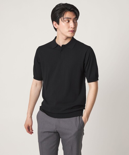 A DAY IN THE LIFE UNITED ARROWS(アデイインザライフユナイテッドアローズ)の「ハイゲージ テンジク ポロシャツ-ウォッシャブル-<A DAY IN THE LIFE>(ポロシャツ・メンズ・ブラック/ネイビー/ダークブラウン・XL/M/L)」の4枚目の写真