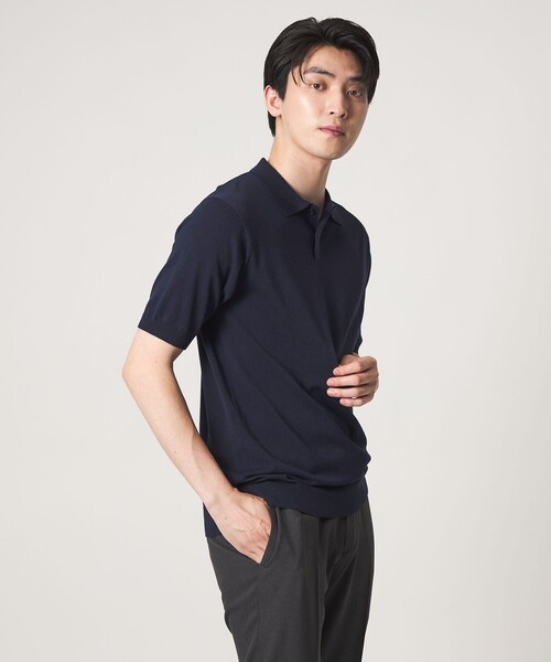 A DAY IN THE LIFE UNITED ARROWS(アデイインザライフユナイテッドアローズ)の「ハイゲージ テンジク ポロシャツ-ウォッシャブル-<A DAY IN THE LIFE>(ポロシャツ・メンズ・ブラック/ネイビー/ダークブラウン・XL/M/L)」の10枚目の写真