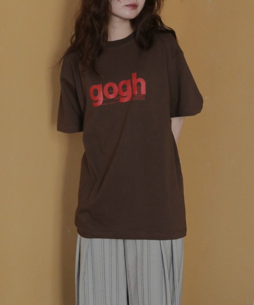 cheriella（シェリエラ）の「【cheriella】ゴッホロゴプリントTシャツ　GOGH LOGO PRINT T-SHIRT（Tシャツ/カットソー・レディース・ブラウン/アイボリー/ホワイト/ライトブルー・LARGE/MEDIUM/SMALL）」の4枚目の写真