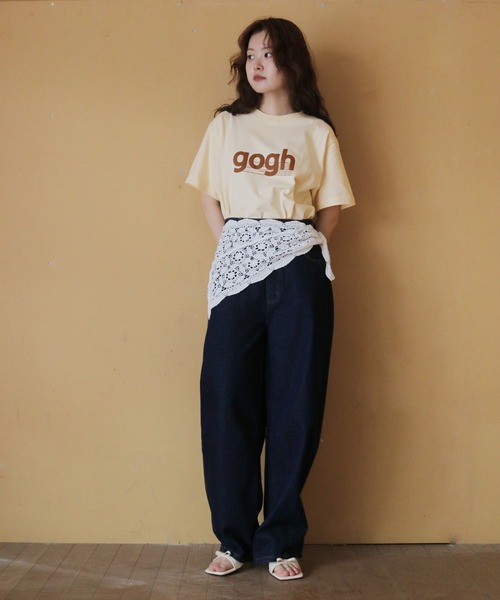 cheriella（シェリエラ）の「【cheriella】ゴッホロゴプリントTシャツ　GOGH LOGO PRINT T-SHIRT（Tシャツ/カットソー・レディース・ブラウン/アイボリー/ホワイト/ライトブルー・LARGE/MEDIUM/SMALL）」の14枚目の写真