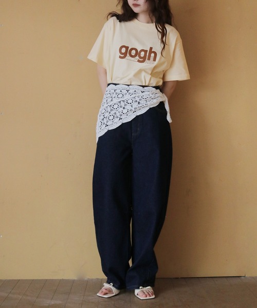 cheriella（シェリエラ）の「【cheriella】ゴッホロゴプリントTシャツ　GOGH LOGO PRINT T-SHIRT（Tシャツ/カットソー・レディース・ブラウン/アイボリー/ホワイト/ライトブルー・LARGE/MEDIUM/SMALL）」の11枚目の写真