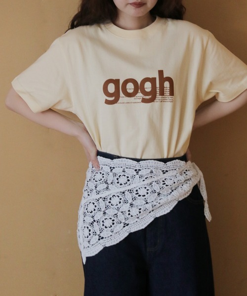 cheriella（シェリエラ）の「【cheriella】ゴッホロゴプリントTシャツ　GOGH LOGO PRINT T-SHIRT（Tシャツ/カットソー・レディース・ブラウン/アイボリー/ホワイト/ライトブルー・LARGE/MEDIUM/SMALL）」の8枚目の写真