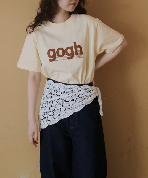 cheriella（シェリエラ）の「【cheriella】ゴッホロゴプリントTシャツ　GOGH LOGO PRINT T-SHIRT（Tシャツ/カットソー・レディース・ブラウン/アイボリー/ホワイト/ライトブルー・LARGE/MEDIUM/SMALL）」の9枚目の写真