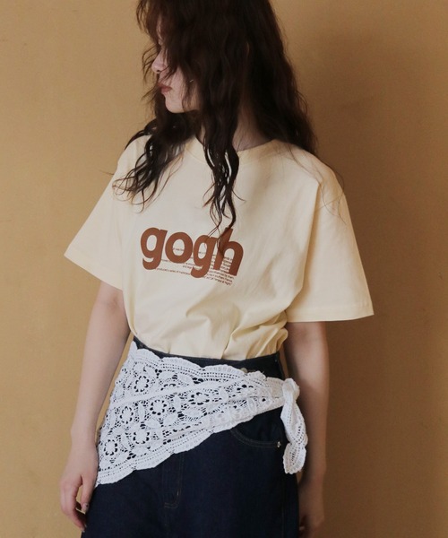 cheriella（シェリエラ）の「【cheriella】ゴッホロゴプリントTシャツ　GOGH LOGO PRINT T-SHIRT（Tシャツ/カットソー・レディース・ブラウン/アイボリー/ホワイト/ライトブルー・LARGE/MEDIUM/SMALL）」の10枚目の写真
