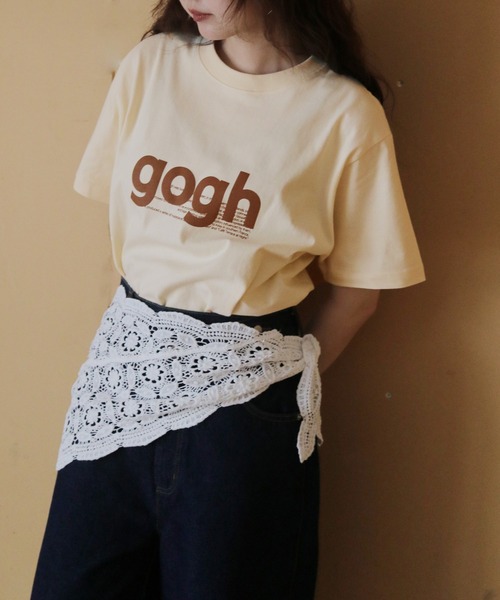 cheriella（シェリエラ）の「【cheriella】ゴッホロゴプリントTシャツ　GOGH LOGO PRINT T-SHIRT（Tシャツ/カットソー・レディース・ブラウン/アイボリー/ホワイト/ライトブルー・LARGE/MEDIUM/SMALL）」の15枚目の写真