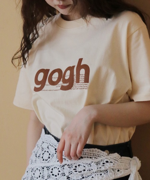 cheriella（シェリエラ）の「【cheriella】ゴッホロゴプリントTシャツ　GOGH LOGO PRINT T-SHIRT（Tシャツ/カットソー・レディース・ブラウン/アイボリー/ホワイト/ライトブルー・LARGE/MEDIUM/SMALL）」の16枚目の写真