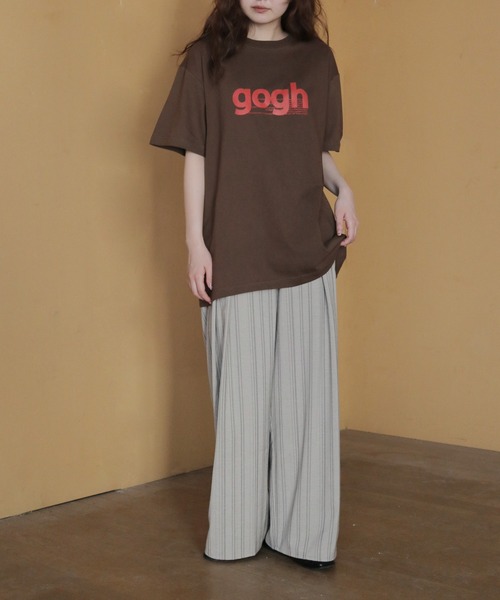 cheriella（シェリエラ）の「【cheriella】ゴッホロゴプリントTシャツ　GOGH LOGO PRINT T-SHIRT（Tシャツ/カットソー・レディース・ブラウン/アイボリー/ホワイト/ライトブルー・LARGE/MEDIUM/SMALL）」の19枚目の写真