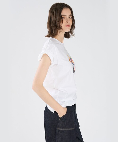 To b. by agnes b.(トゥービーバイアニエスベー)の「Fairy T オーガニックコットン 半袖 アーティストTシャツ(Tシャツ/カットソー・レディース・ホワイト・FREE)」の5枚目の写真