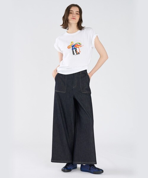 To b. by agnes b.(トゥービーバイアニエスベー)の「Fairy T オーガニックコットン 半袖 アーティストTシャツ(Tシャツ/カットソー・レディース・ホワイト・FREE)」の8枚目の写真