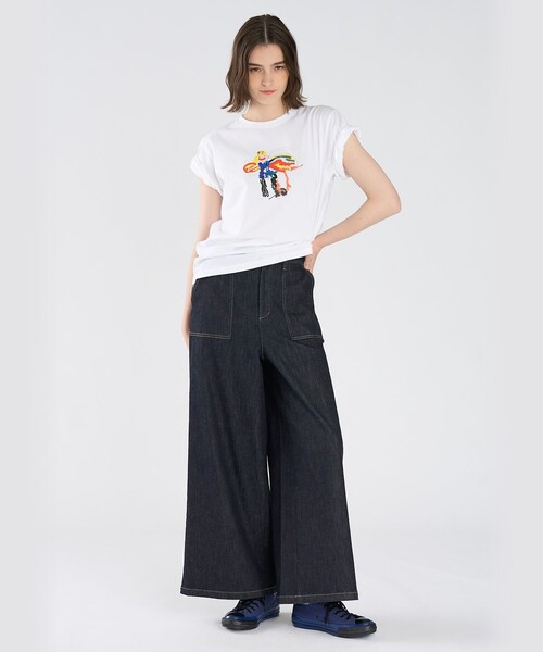 To b. by agnes b.(トゥービーバイアニエスベー)の「Fairy T オーガニックコットン 半袖 アーティストTシャツ(Tシャツ/カットソー・レディース・ホワイト・FREE)」の9枚目の写真