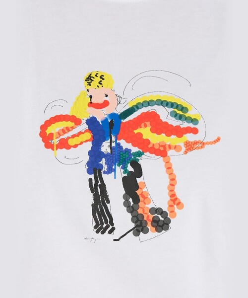 To b. by agnes b.(トゥービーバイアニエスベー)の「Fairy T オーガニックコットン 半袖 アーティストTシャツ(Tシャツ/カットソー・レディース・ホワイト・FREE)」の10枚目の写真