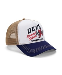DEUS EX MACHINA（デウスエクスマキナ）の「DOGLEG TRUCKER　メッシュキャップ　コットンツイル素材（キャップ）」