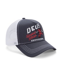 DEUS EX MACHINA（デウスエクスマキナ）の「DOGLEG TRUCKER　メッシュキャップ　コットンツイル素材（キャップ）」