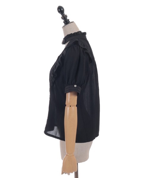 axes femme POETIQUE（アクシーズファムポエティック）の「金ボタン付きチョーカー風ＢＬ（シャツ/ブラウス・レディース・ホワイト/レッド/ブラック・MEDIUM）」の17枚目の写真