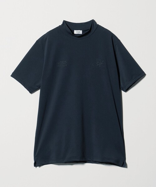 5525golf(ゴーゴーニーゴーゴルフ)の「【別注】<5525 for UNITED ARROWS GOLF>モックネック シャツ(Tシャツ/カットソー・メンズ・ダークグレー/ネイビー・L/M/S)」の1枚目の写真