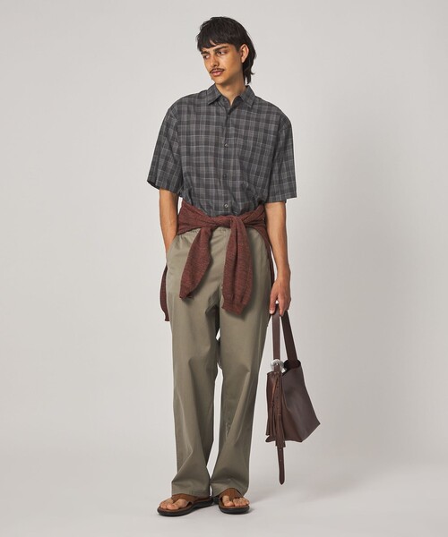 Steven Alan(スティーブンアラン)の「<Steven Alan> スラブ チェック レギュラーカラー ショートスリーブ シャツ(シャツ/ブラウス・メンズ・ダークグレー/オリーブ・XL/L/M/S)」の3枚目の写真
